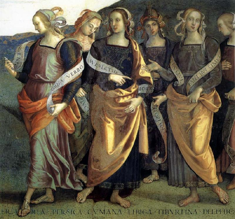 PERUGINO, Pietro Fresco in the Palazzo the prioris in Perugia, Italy France oil painting art